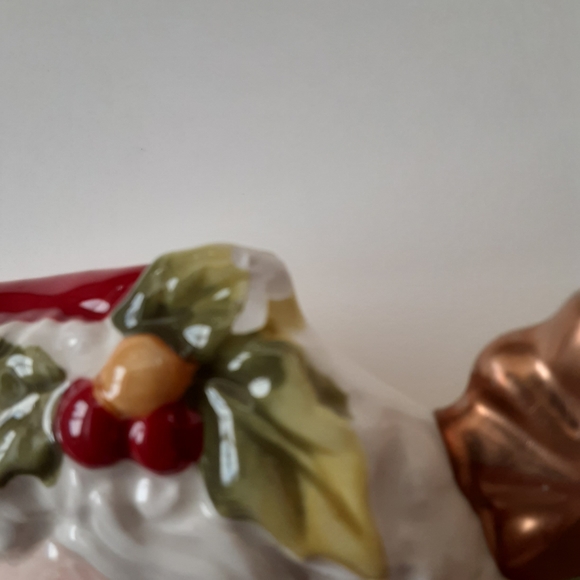 Fitz & Floyd DAMASK HOLIDAY Christmas Santa Serving Decorative Canape Plate - Picture 8 of 13